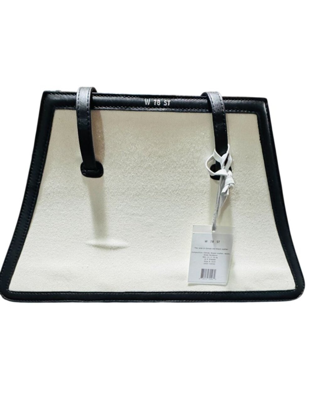W 78 ST The Jolie Canvas Black Leather Shoulder Bag USA MSRP $750